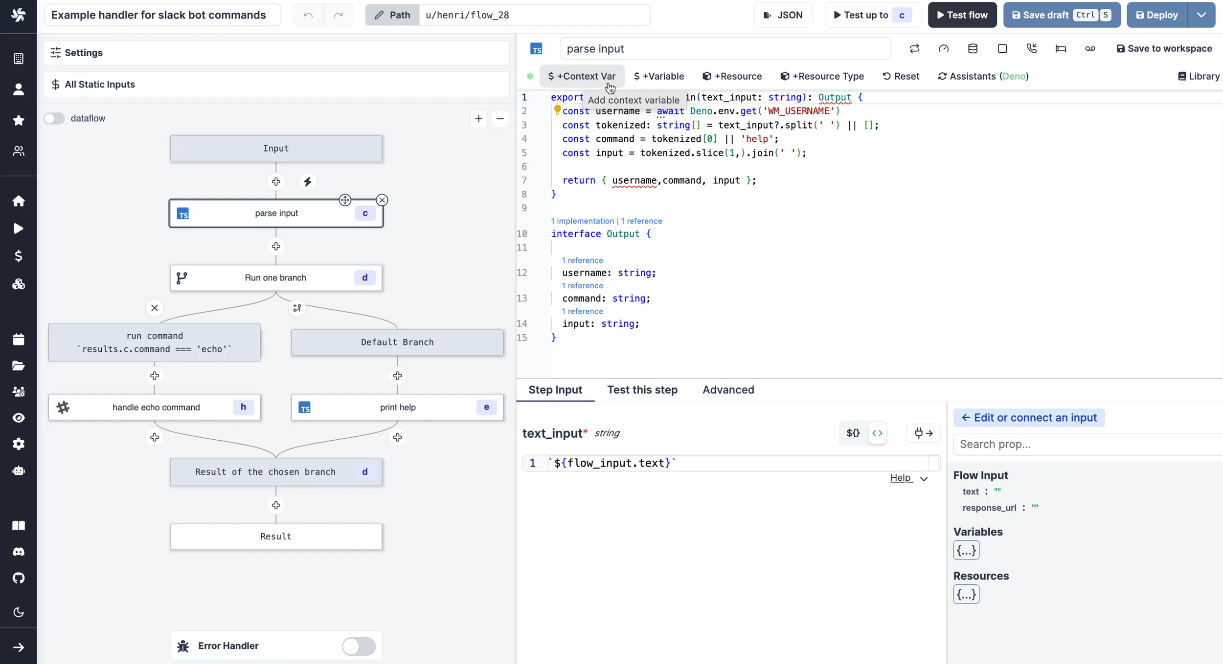 Add context variable Add Context Var